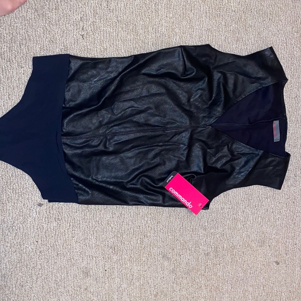 Leather bodysuit!
